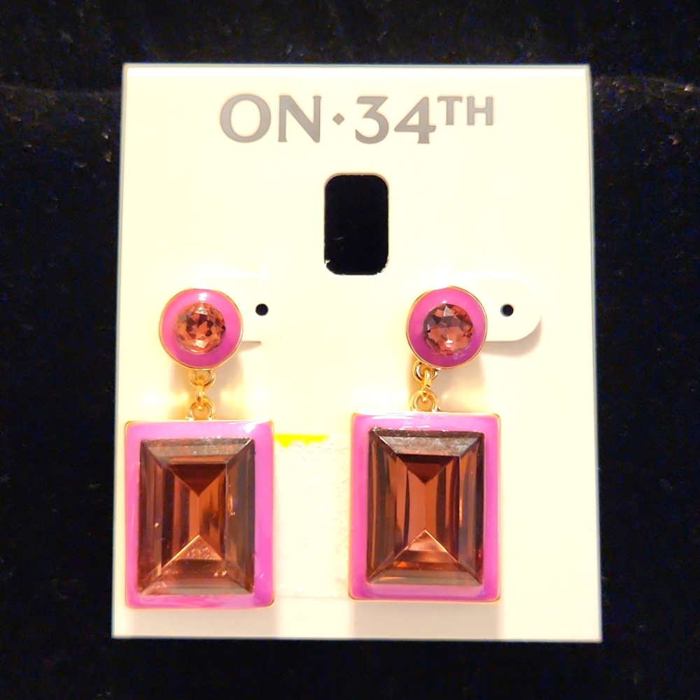 ON 34th purple post earrings
